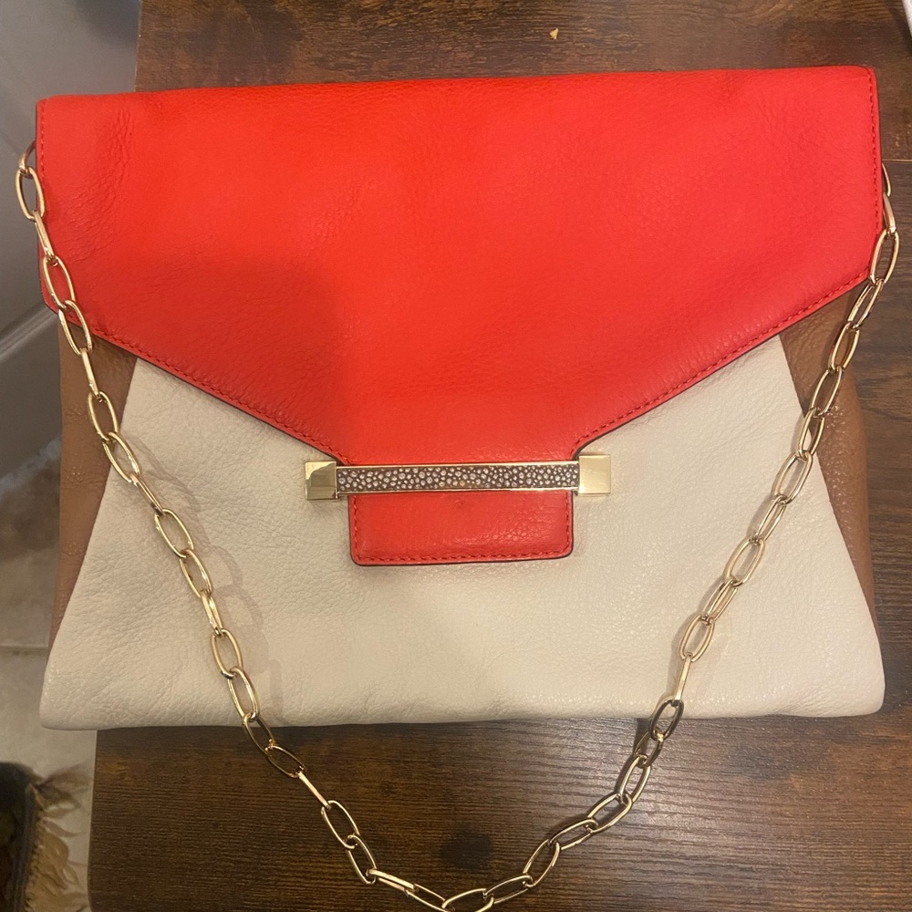 Vince Camuto Off-White Leather Handbag